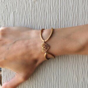 18k Gold Heart Bracelet